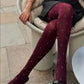 Polka Burgundy tights