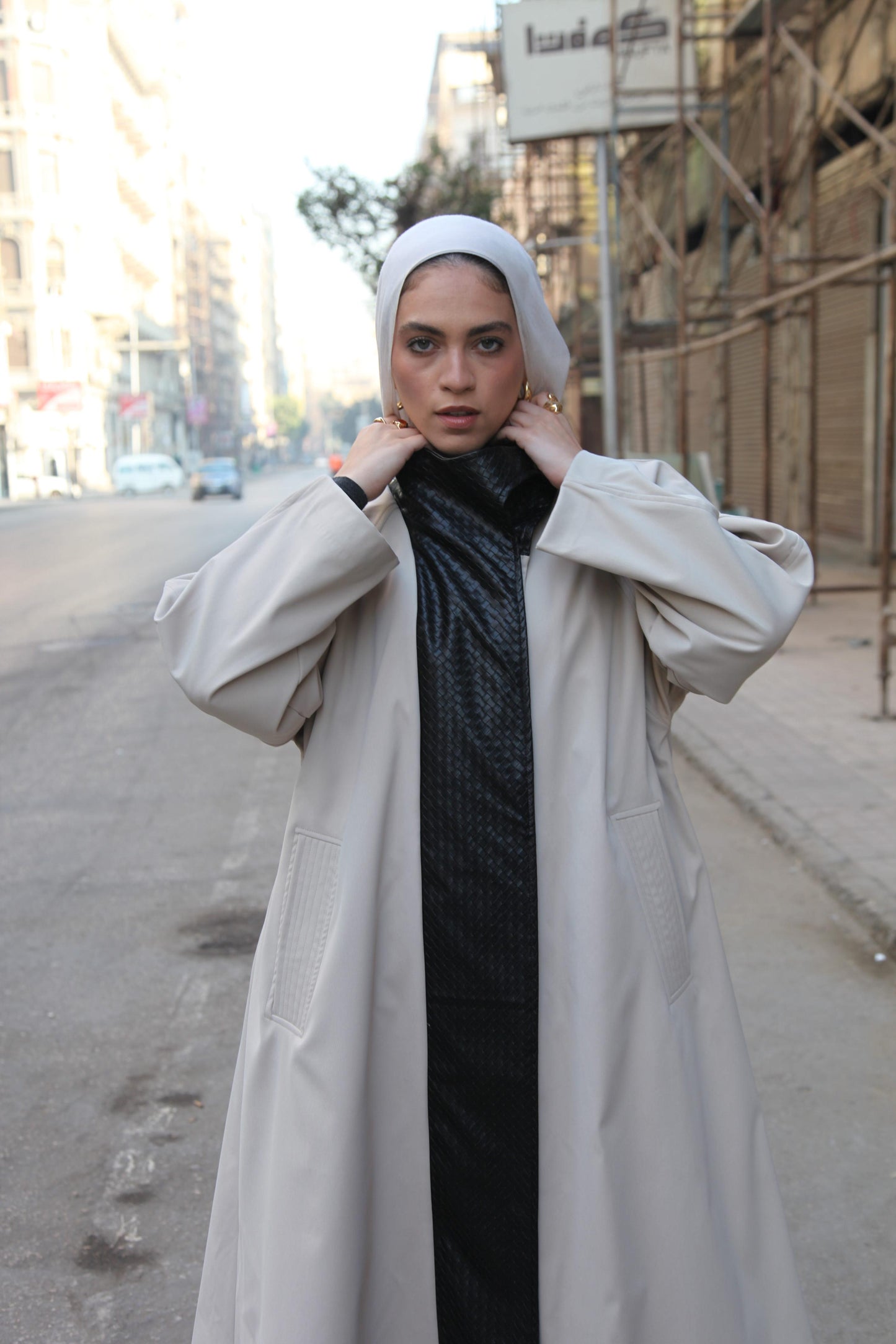 The Dimension Leather Coat