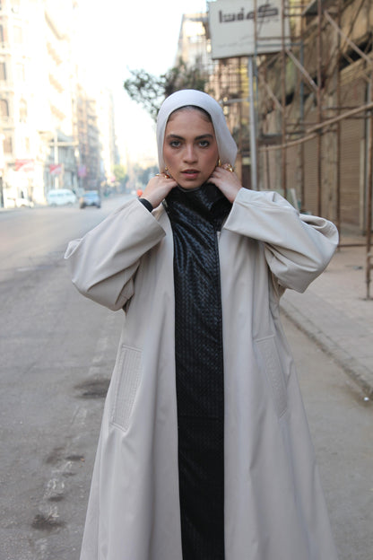 The Dimension Leather Coat