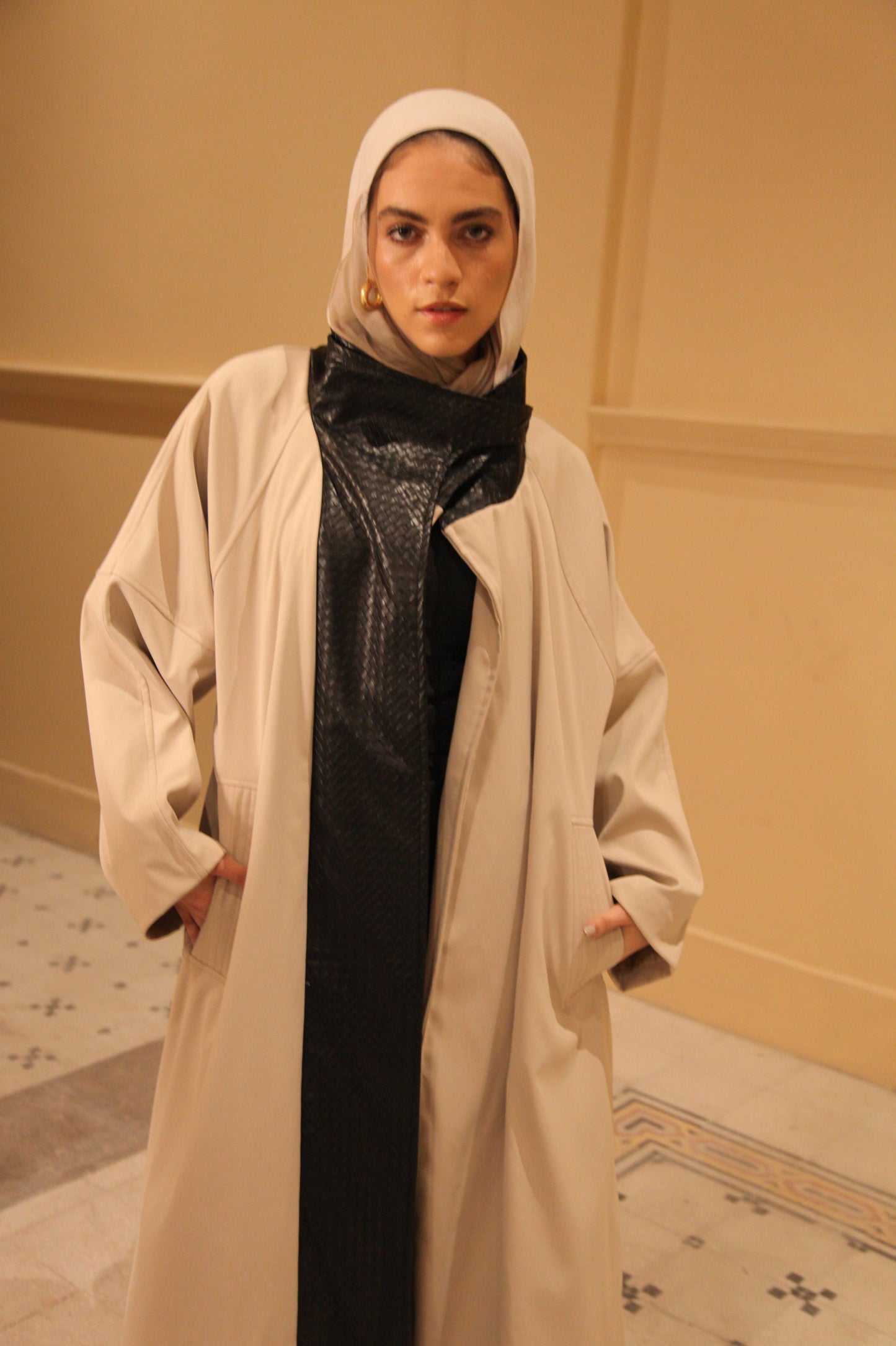 The Dimension Leather Coat