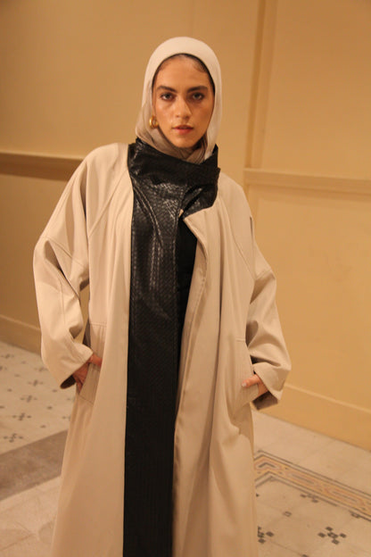 The Dimension Leather Coat