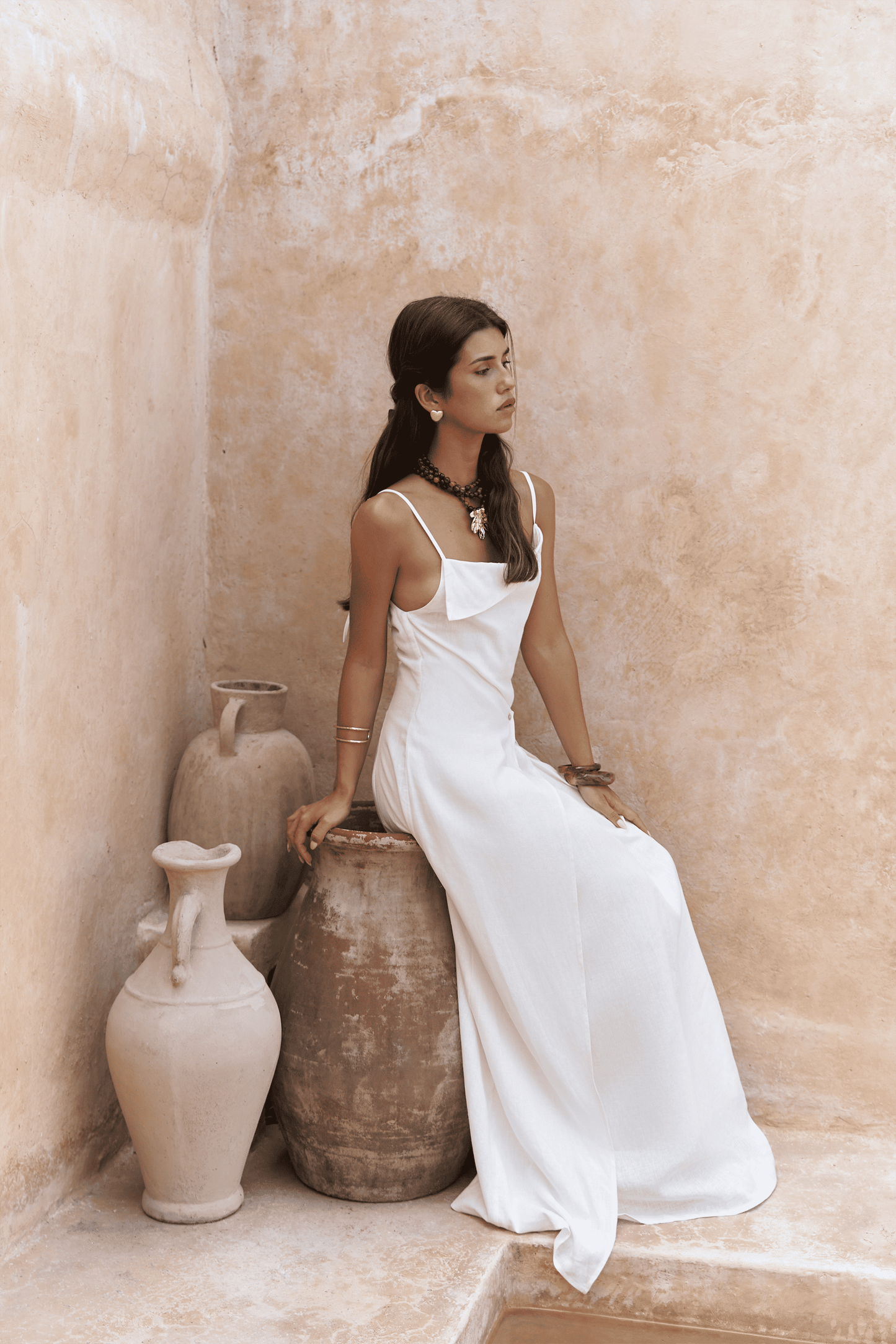 Elara Draped Maxi Dress