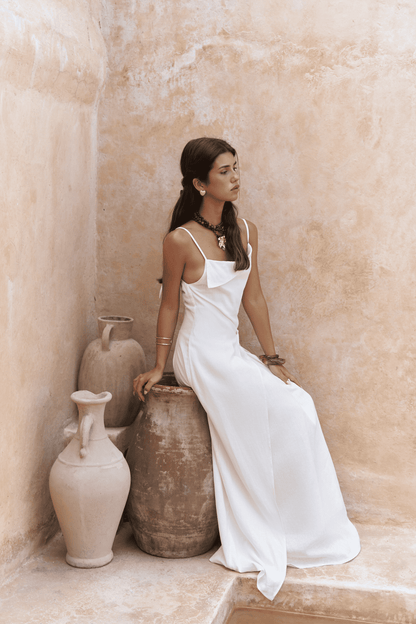 Elara Draped Maxi Dress