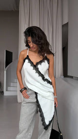 Silk Whisper Lace Top