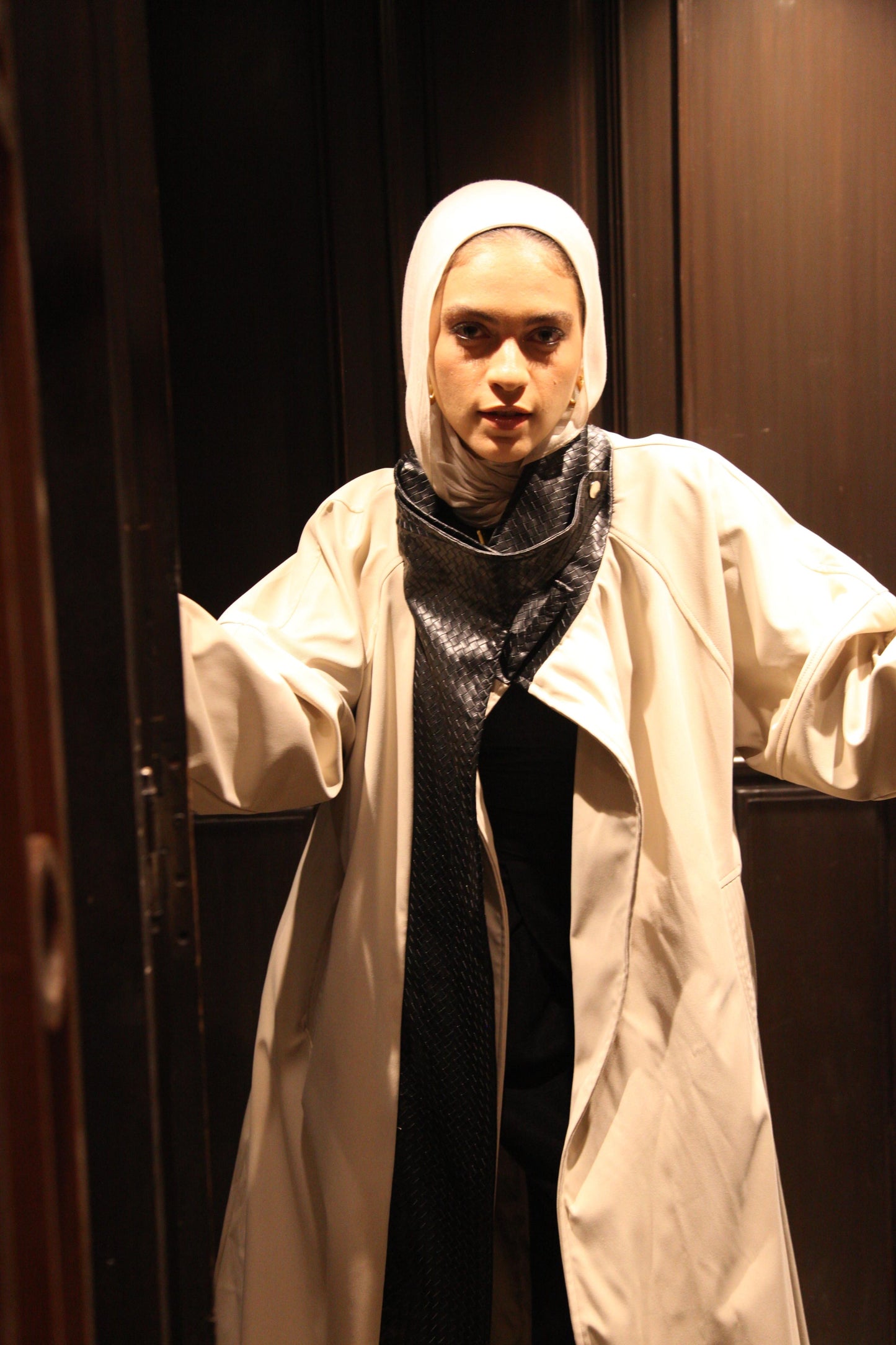 The Dimension Leather Coat