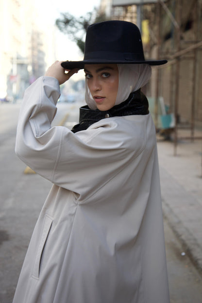 The Dimension Leather Coat