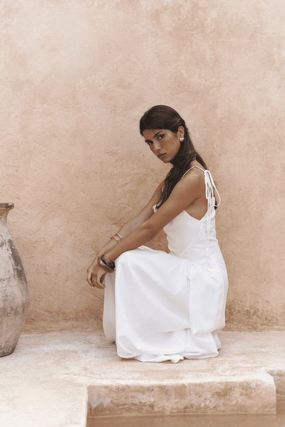 Elara Draped Maxi Dress