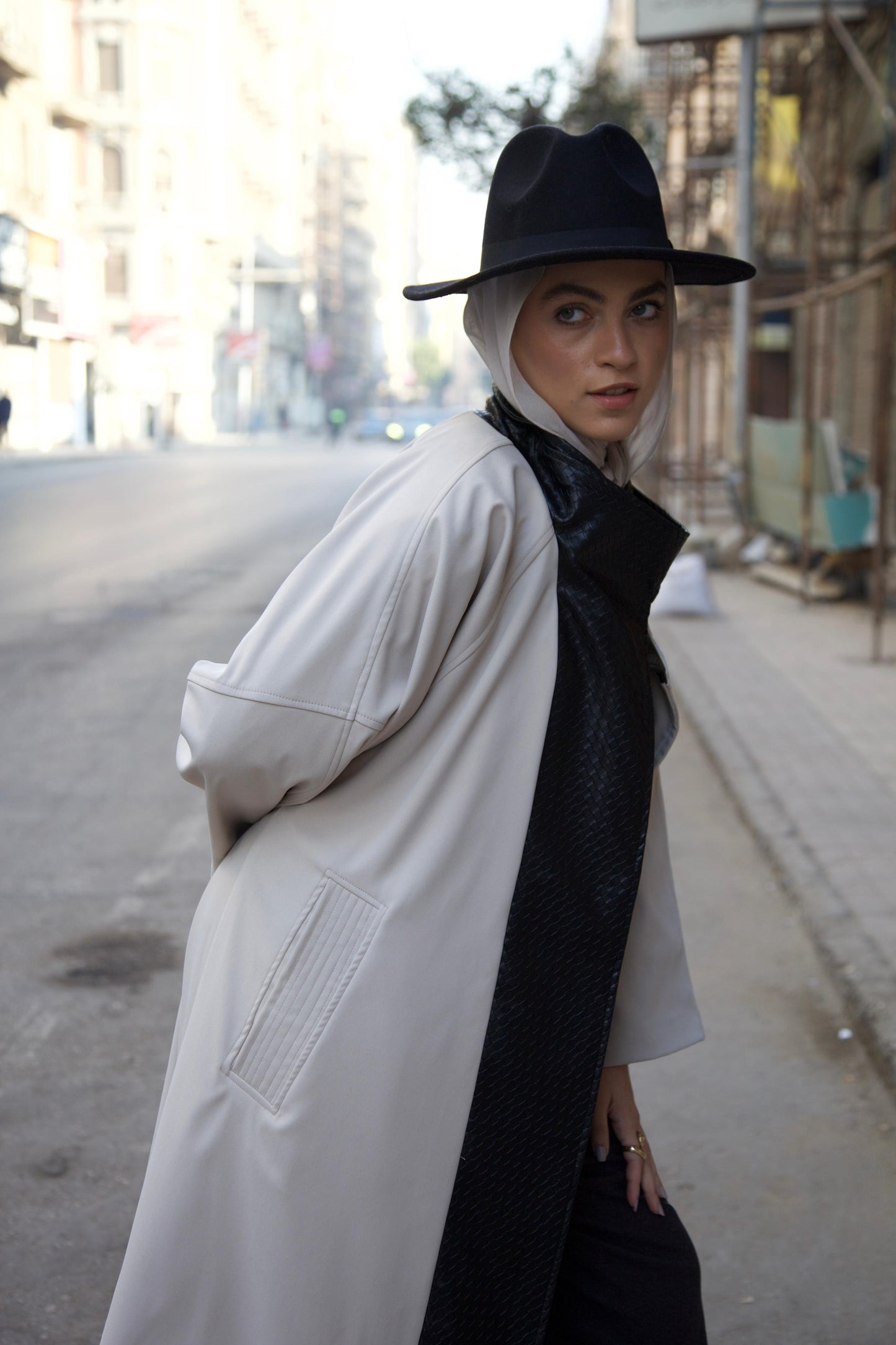 The Dimension Leather Coat