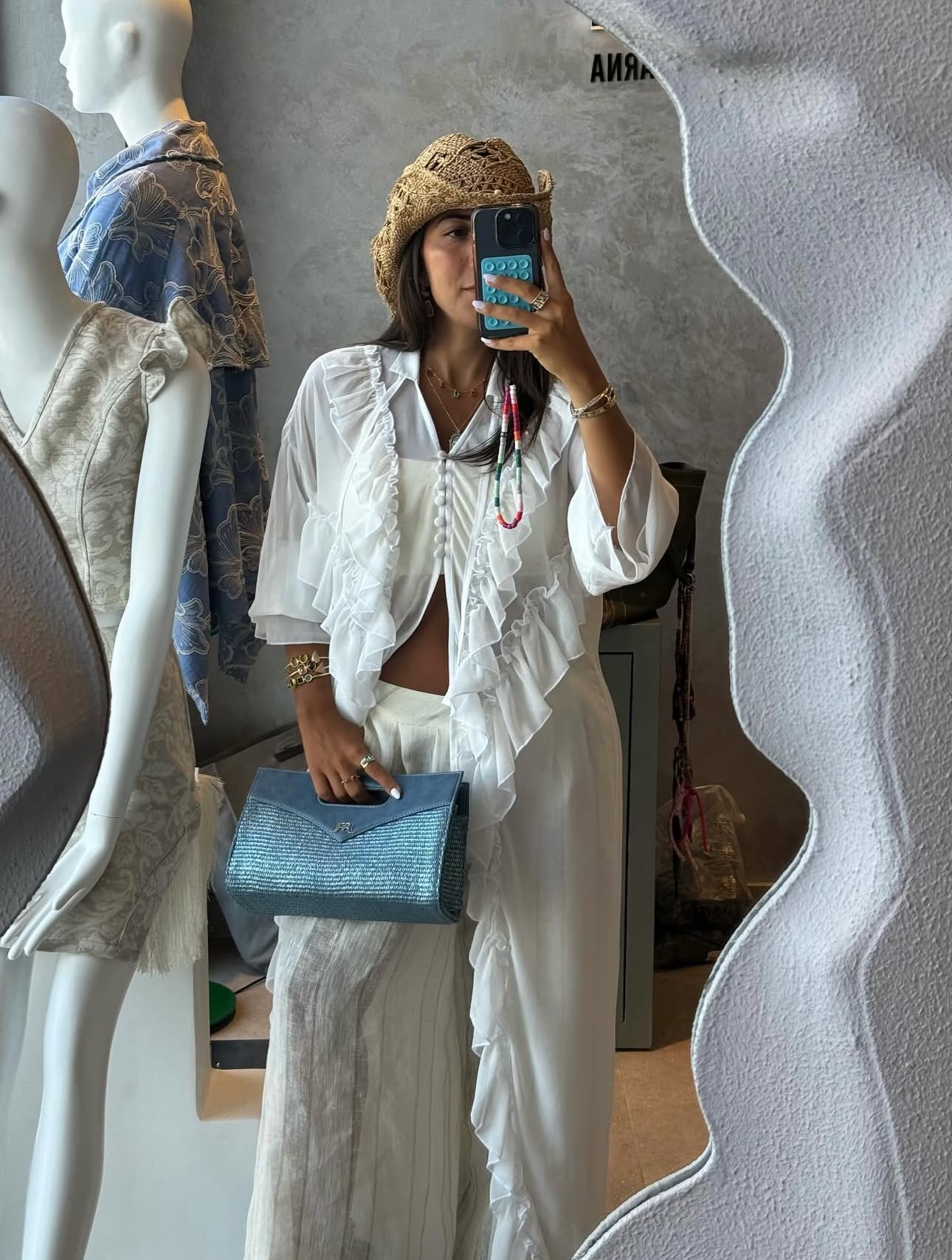 Boheme cascade ruffle top