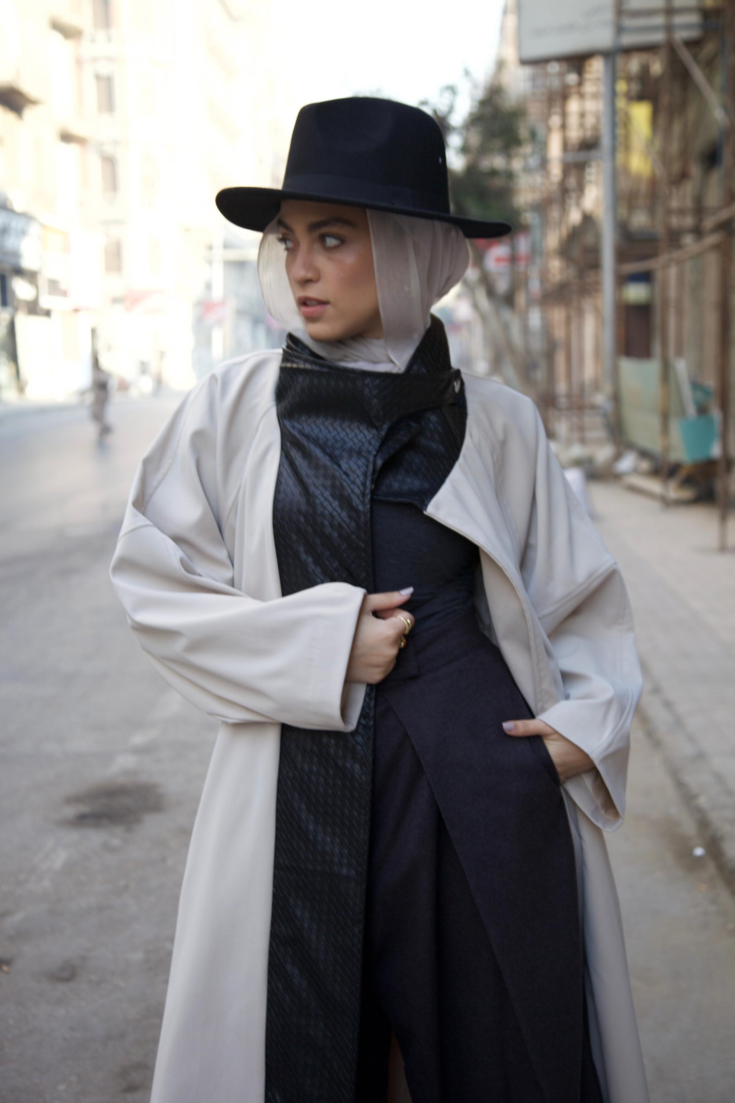 The Dimension Leather Coat