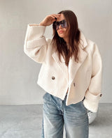 Wool biker jacket