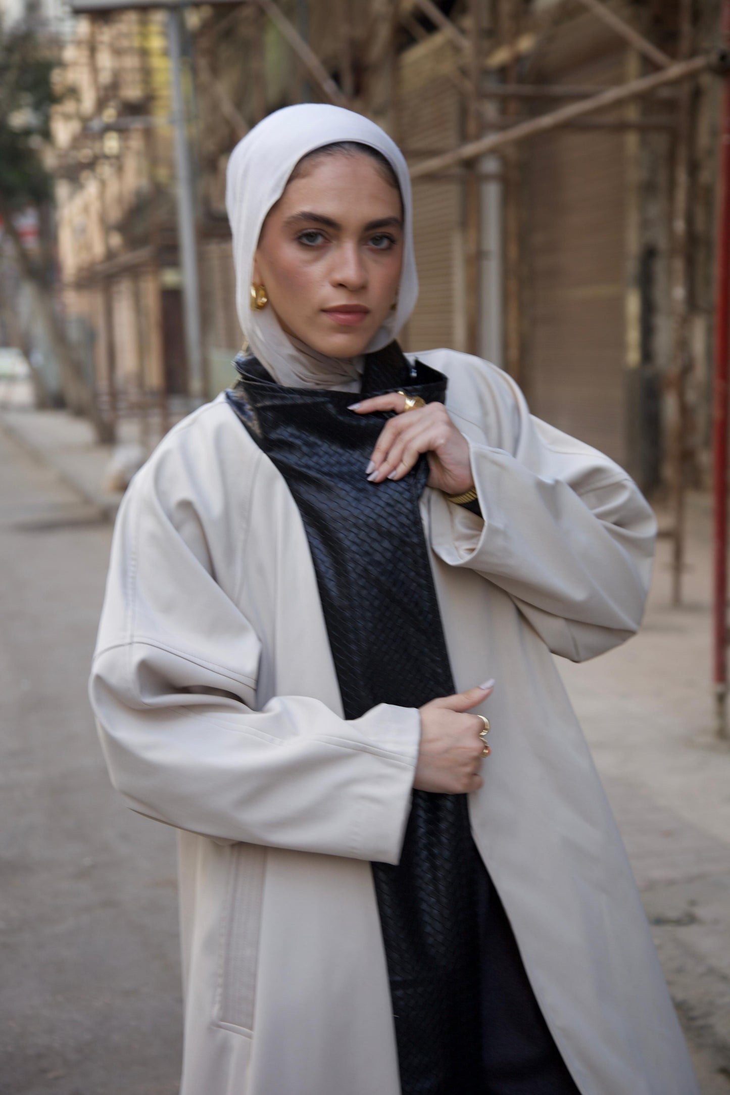 The Dimension Leather Coat