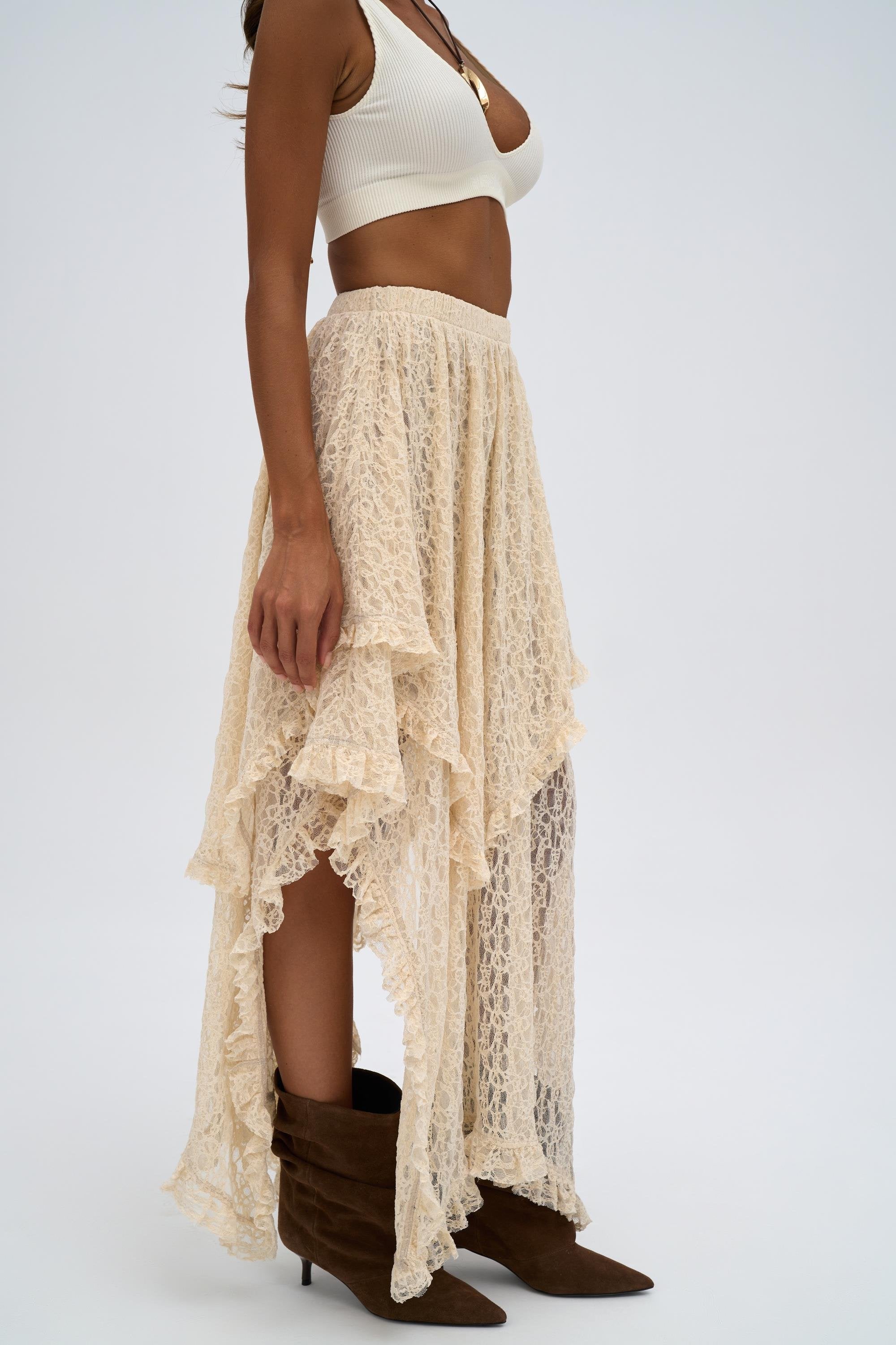 Ruffle Lace Skirt