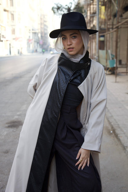 The Dimension Leather Coat