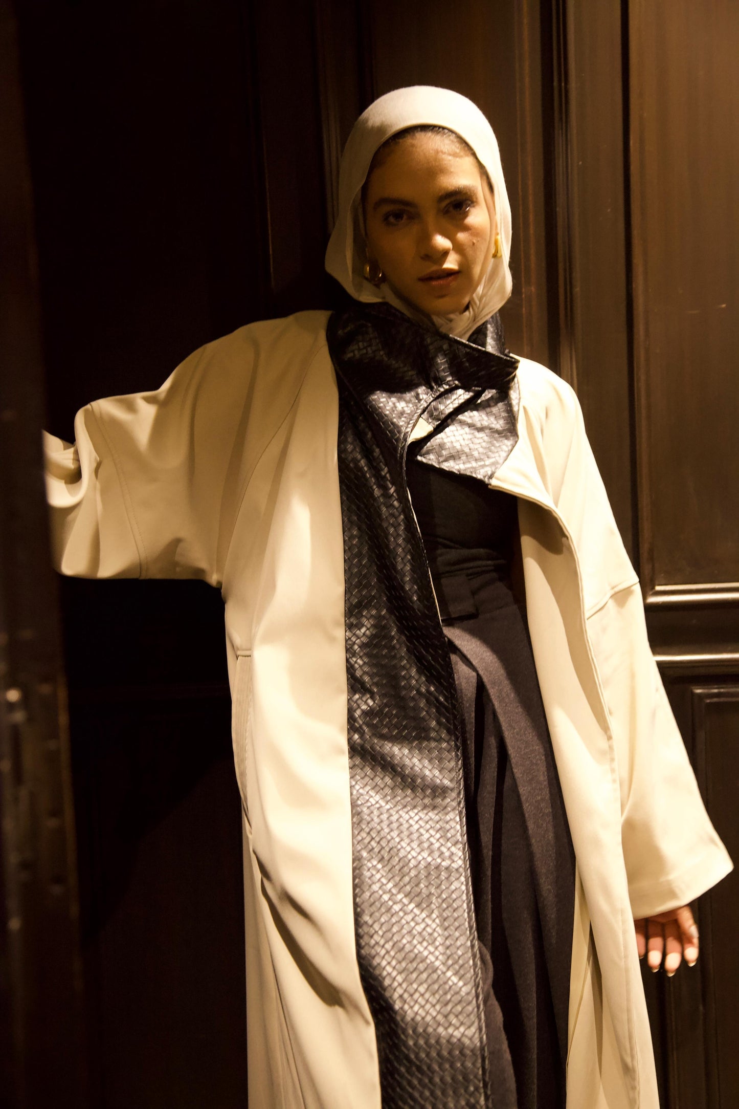 The Dimension Leather Coat