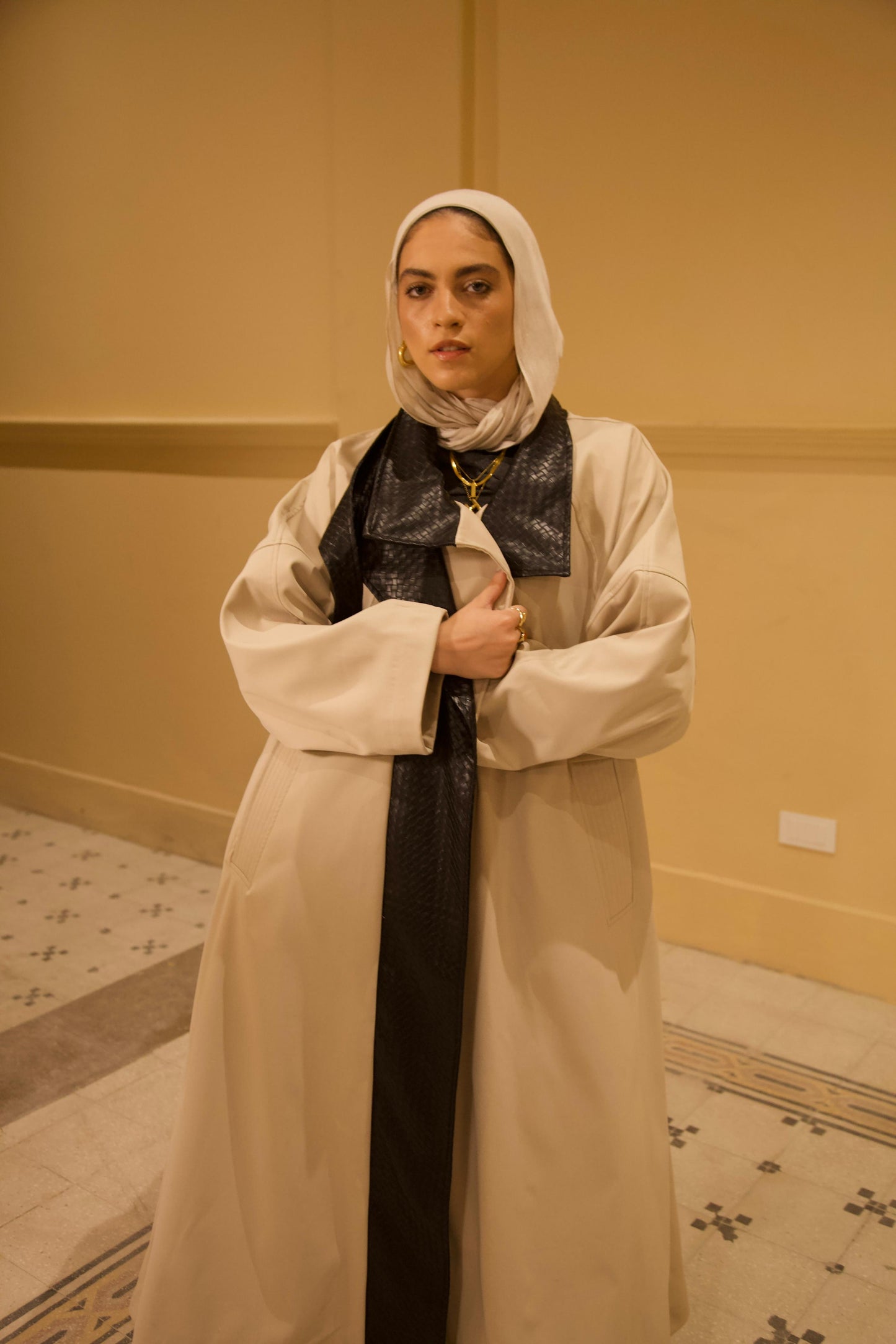 The Dimension Leather Coat