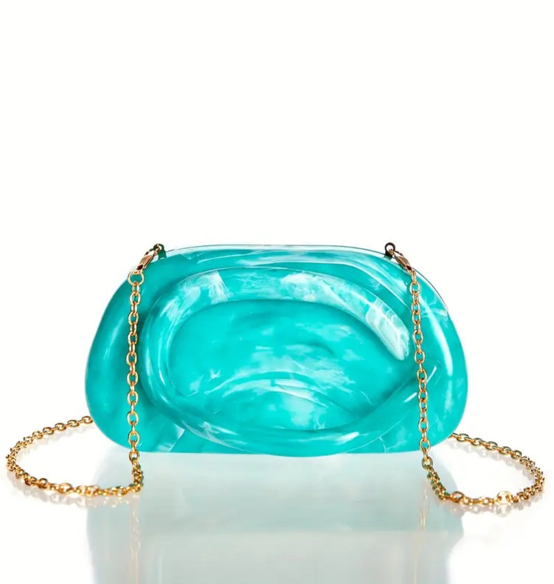 Acrylic Marble clutch
