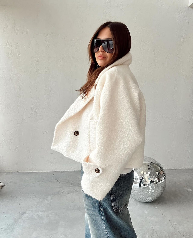 Wool biker jacket
