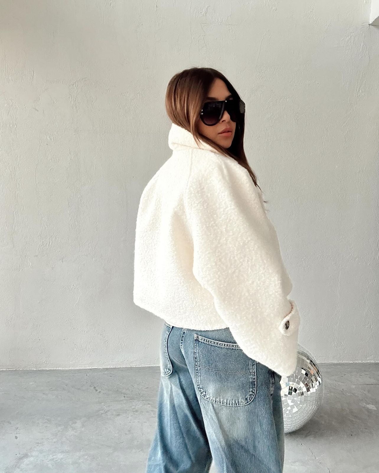 Wool biker jacket