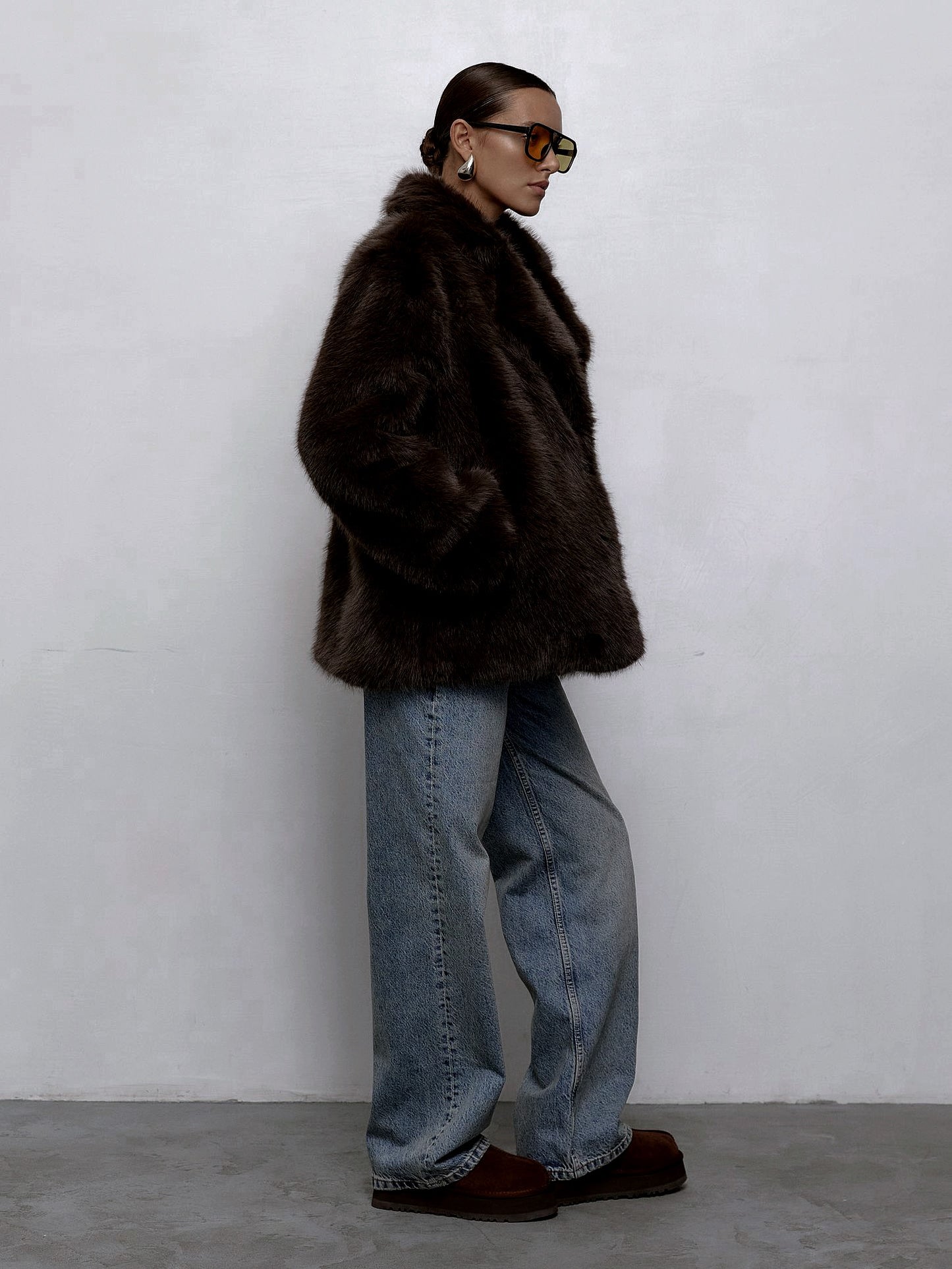 Short Eco Fur Coat