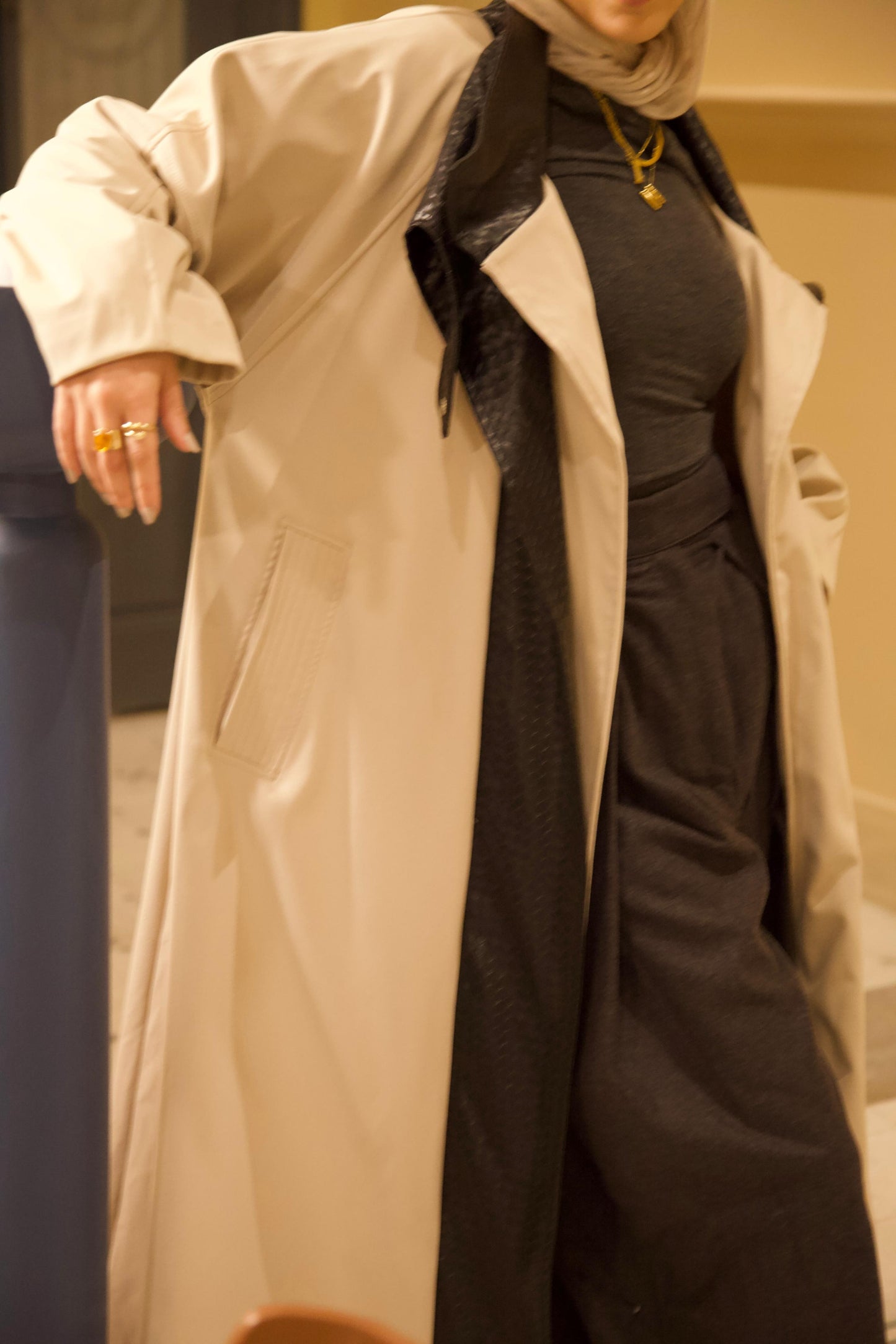 The Dimension Leather Coat