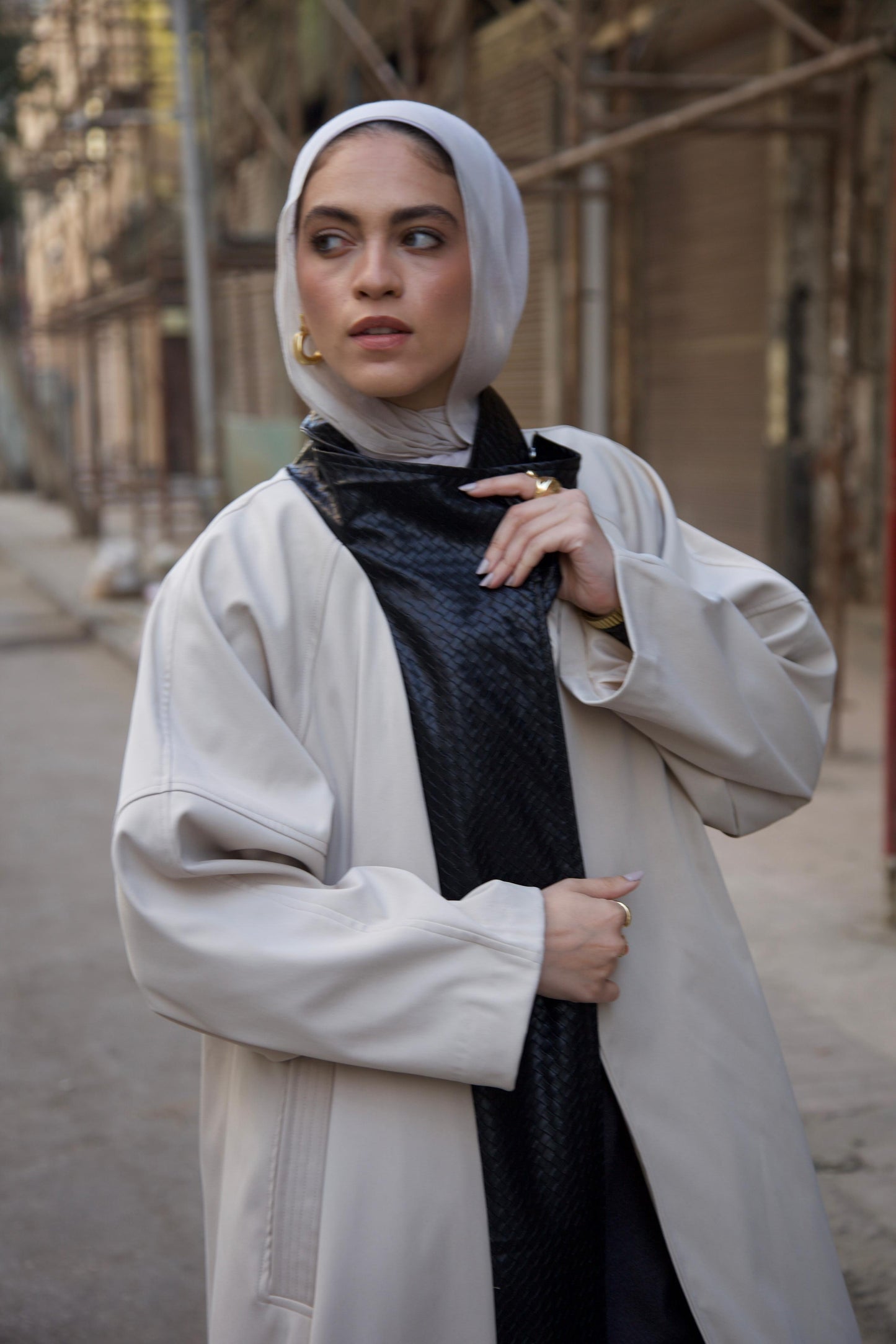 The Dimension Leather Coat