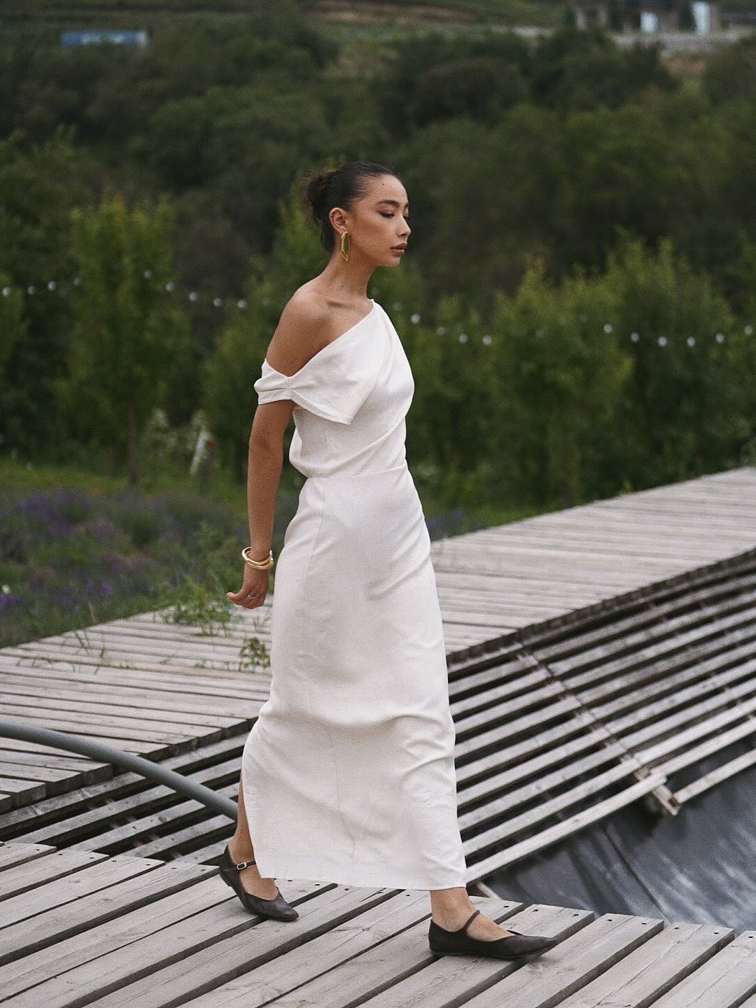 Ruffle Halter Maxi Dress