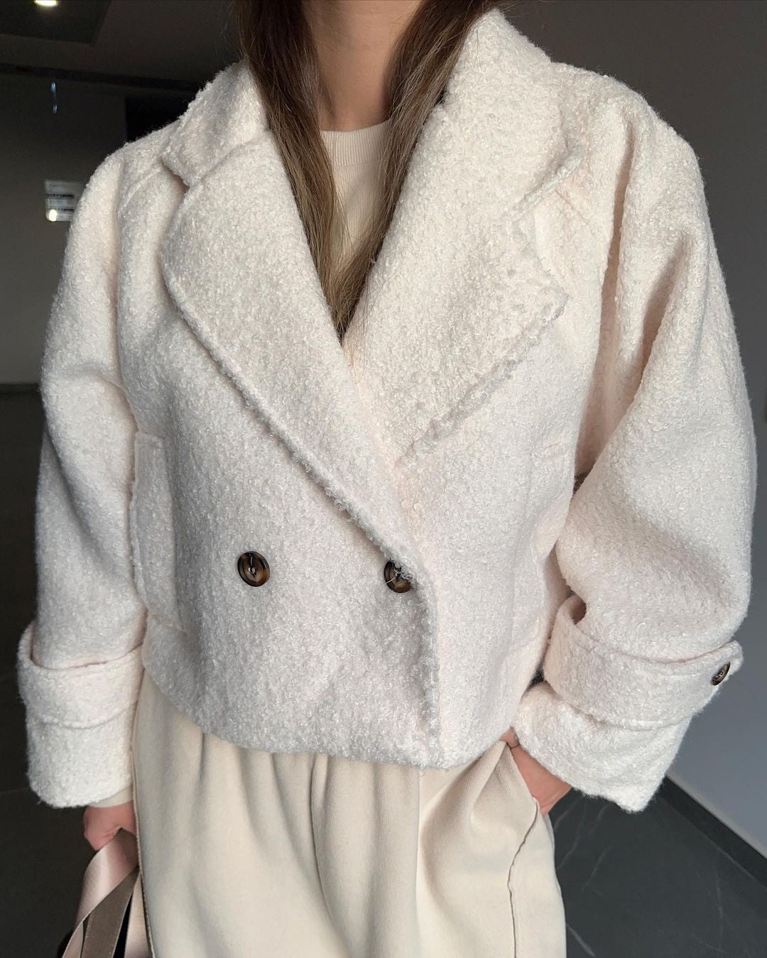 Wool biker jacket