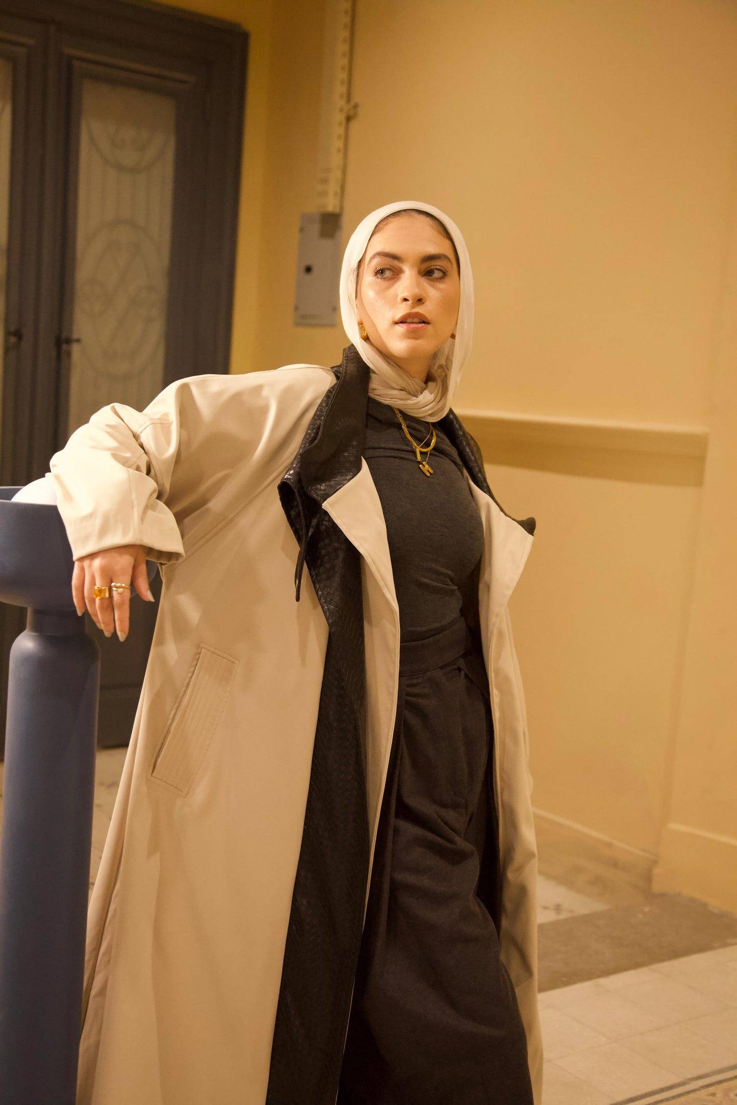 The Dimension Leather Coat