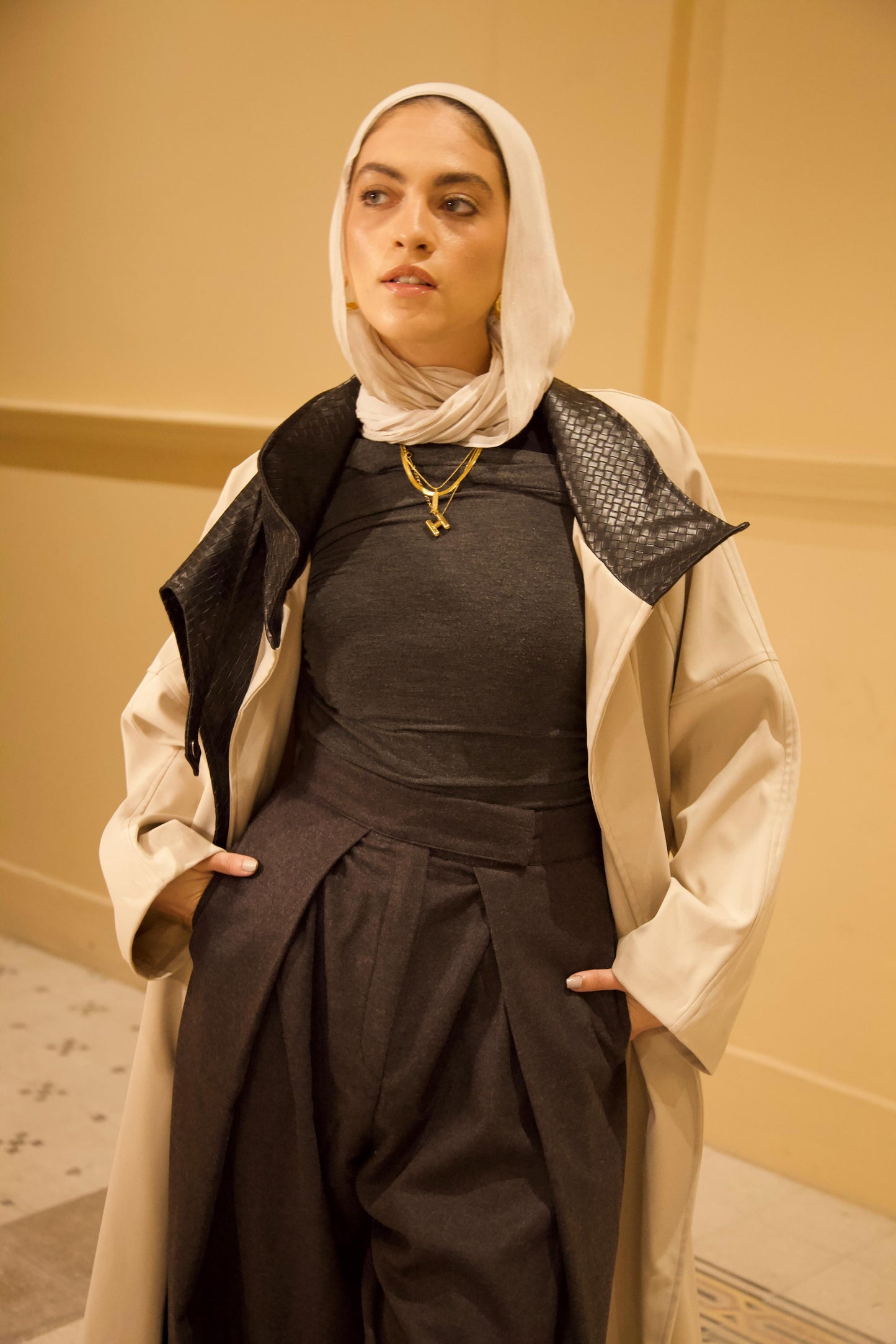 The Dimension Leather Coat