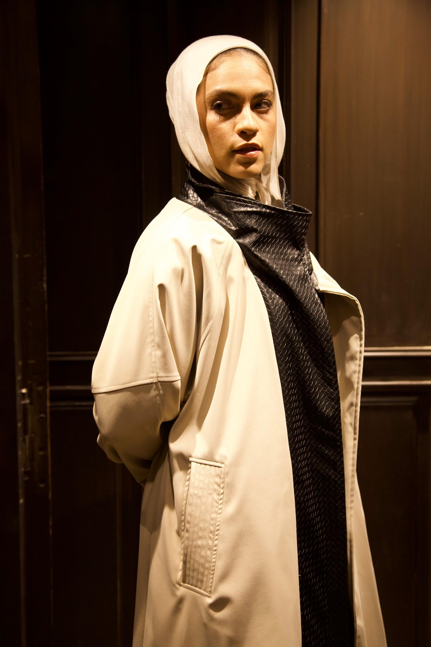 The Dimension Leather Coat