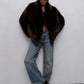 Short Eco Fur Coat