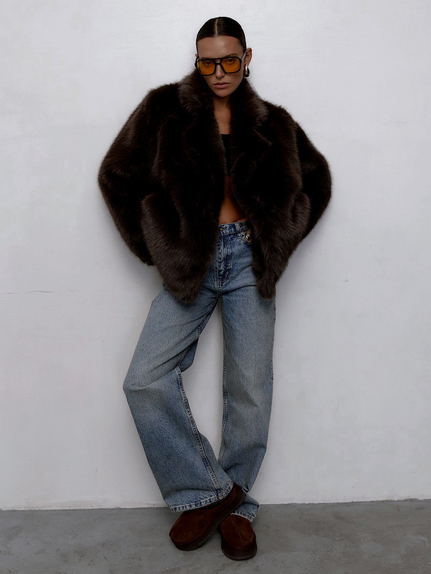 Short Eco Fur Coat