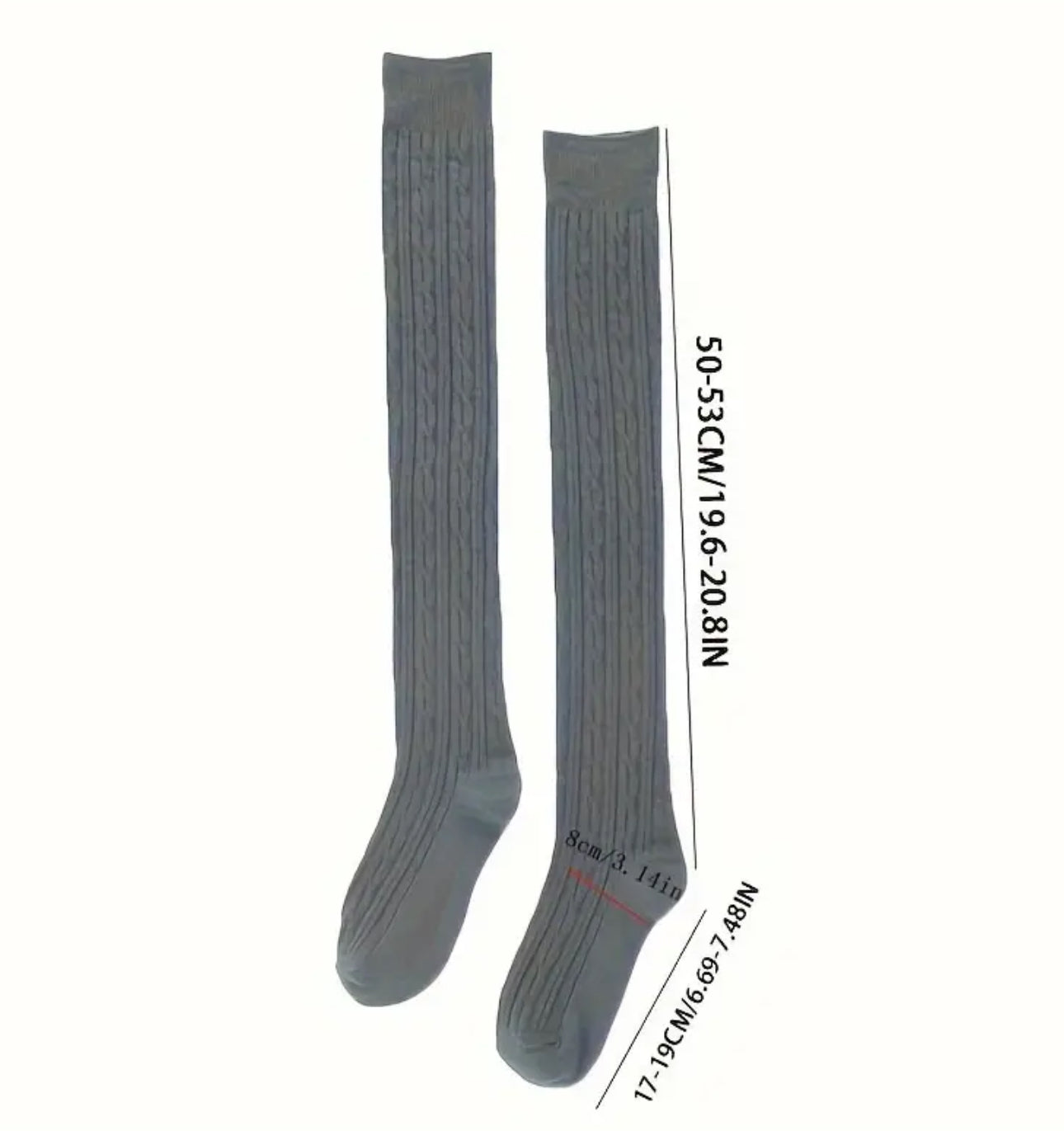 Preppy thermal long socks