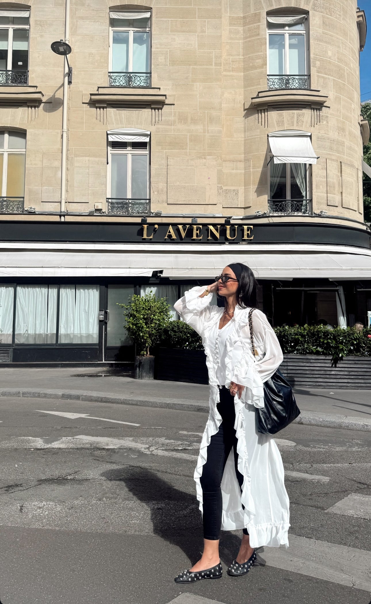 Boheme cascade ruffle top