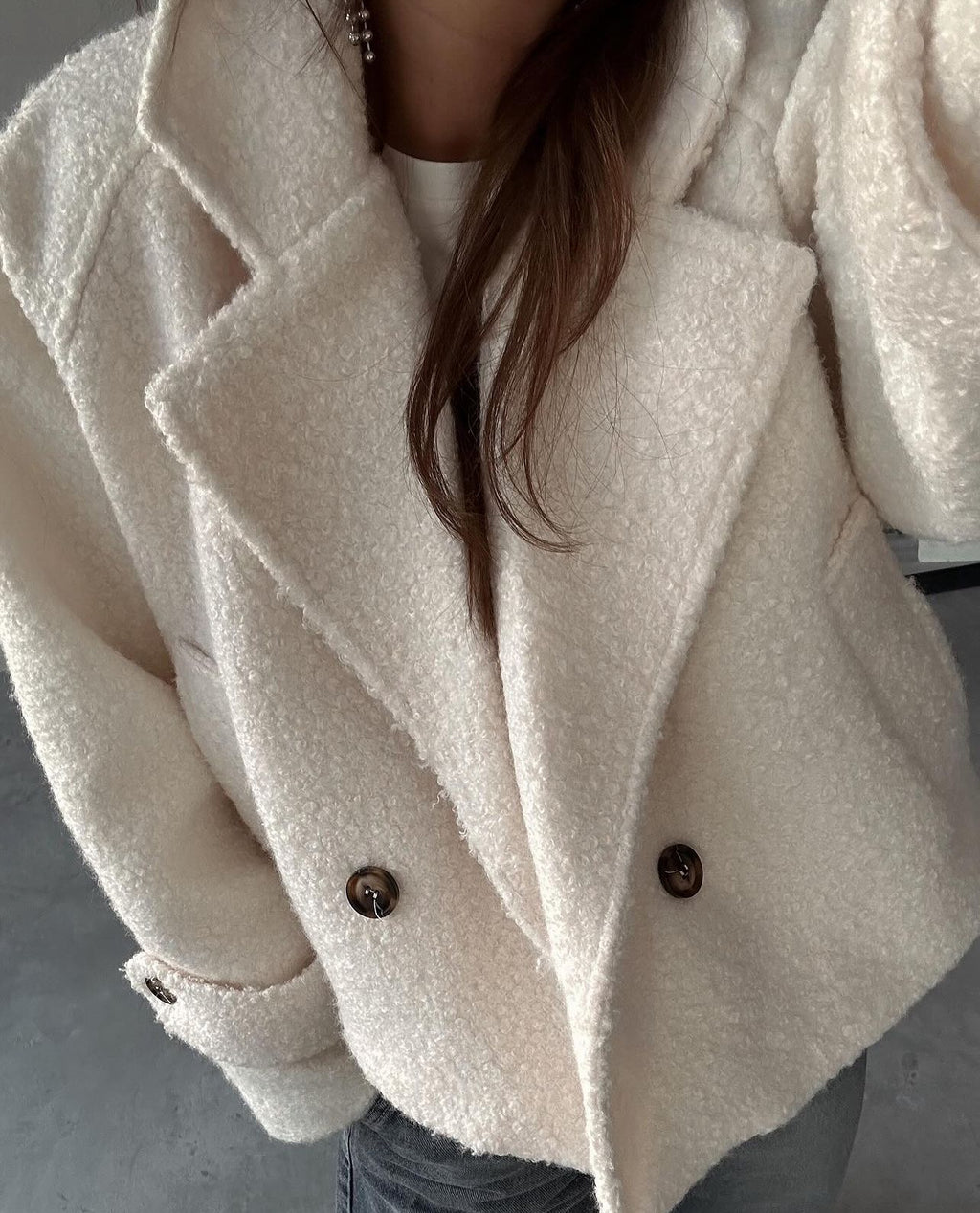 Wool biker jacket