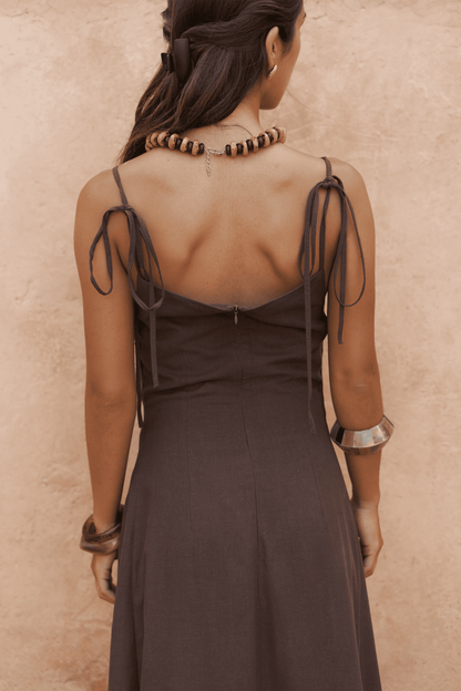 Elara Draped Maxi Dress