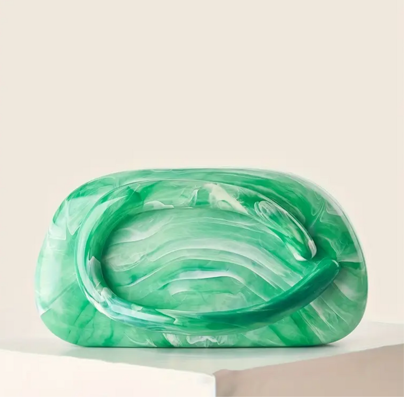 Acrylic Marble clutch