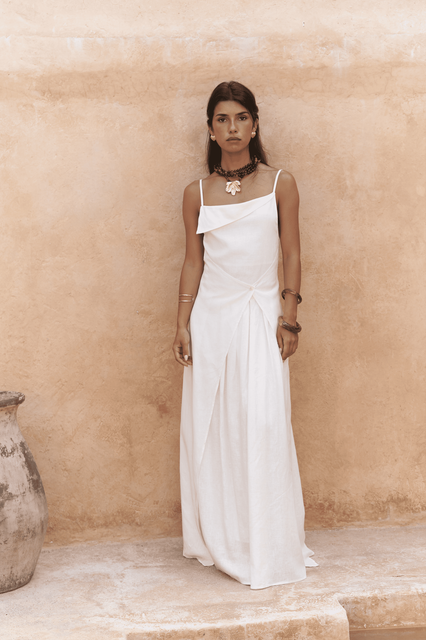 Elara Draped Maxi Dress