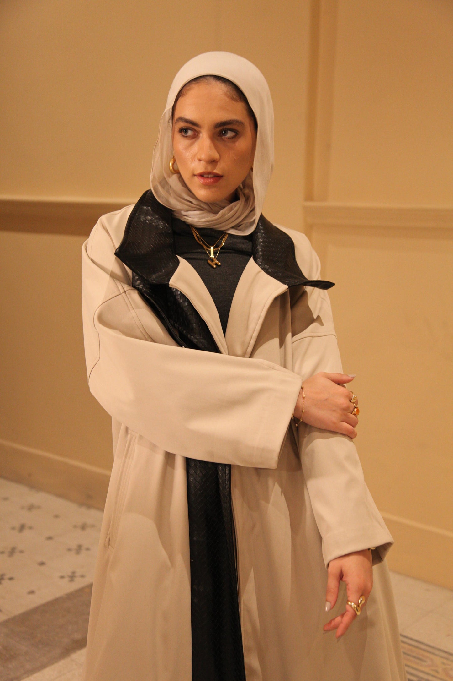 The Dimension Leather Coat