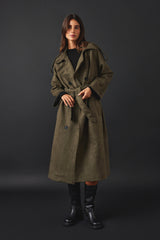 Posh Suede Trench-Coat