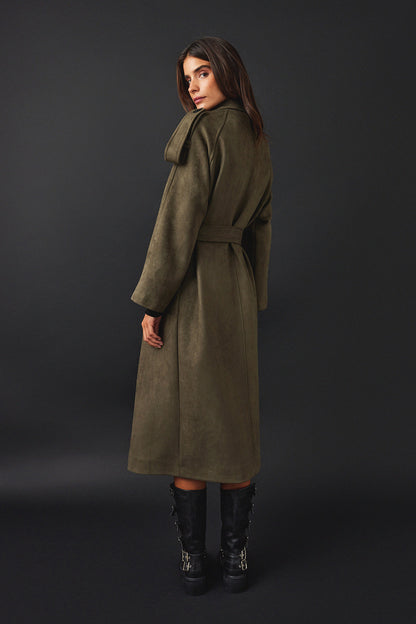 Posh Suede Trench-Coat