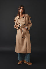 Posh Suede Trench-Coat
