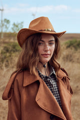 Posh Suede Trench-Coat