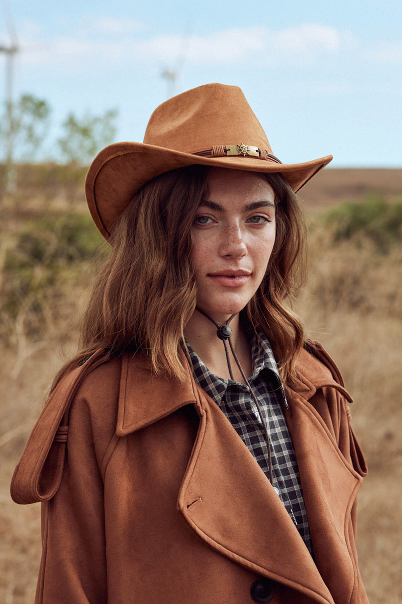 Posh Suede Trench-Coat